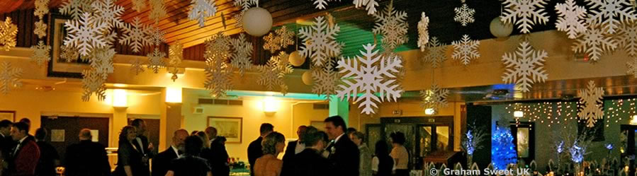 polystyrene snowflakes at the royal navey base.