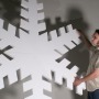 Polystyrene snowflakes, click here for more info.