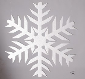 polystyrene display snowflake