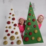 2d glitter polystyrene xmas trees
