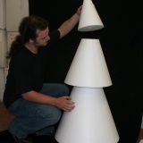 polystyrene christmas tree prop