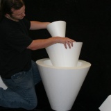 christmas tree - polystyrene xmas tree - foam / styrofoam cone tree