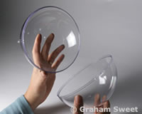 Clear plastic balls, by graham Sweet Studios, uk