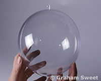 Clear plastic balls, by graham Sweet Studios, uk