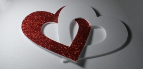 styrofoam display hearts