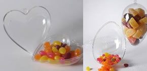clear plastic heart container