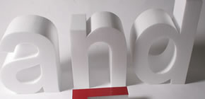 Polystyrene letters for vanentines displays - eg LOVE letters.