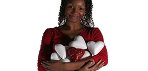 foam / polystyrene craft hearts
