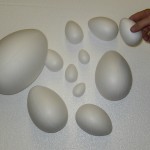 small moulded polystyrene eggs - ideal for craft