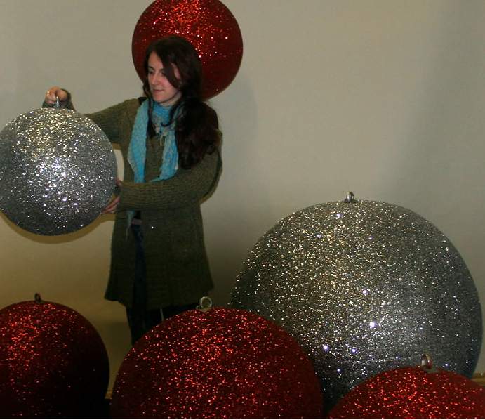 Christmas Display Baubles, Giant - medium and small - Manufactured in
