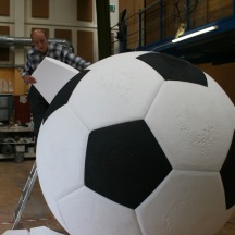 Expanded polystyrene football. ( sphere ) 