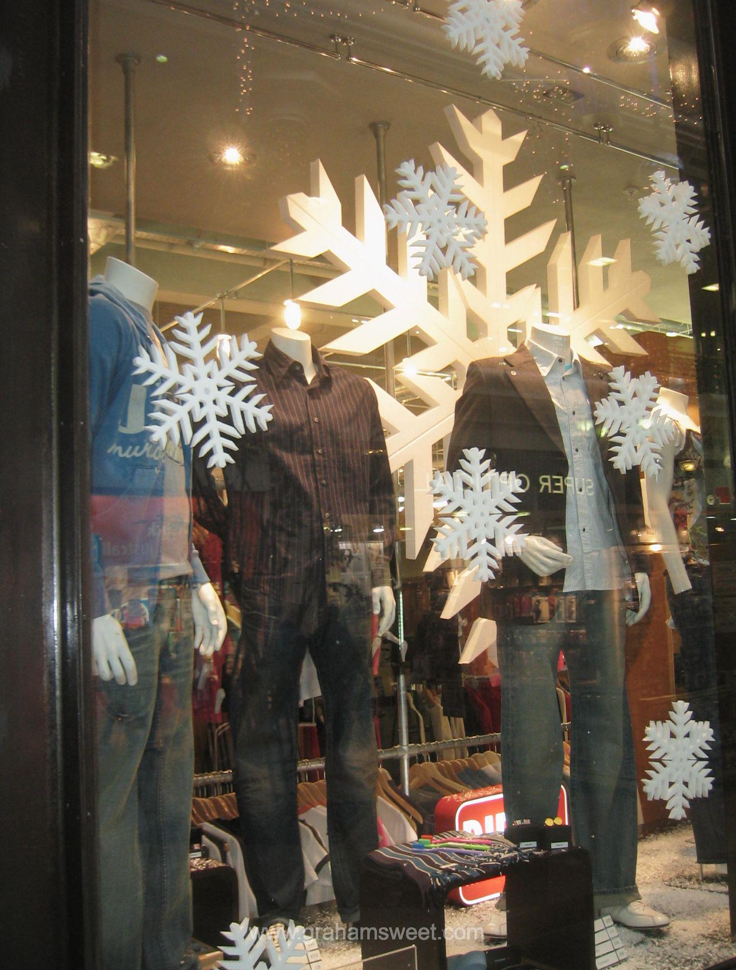 Snowflake window display