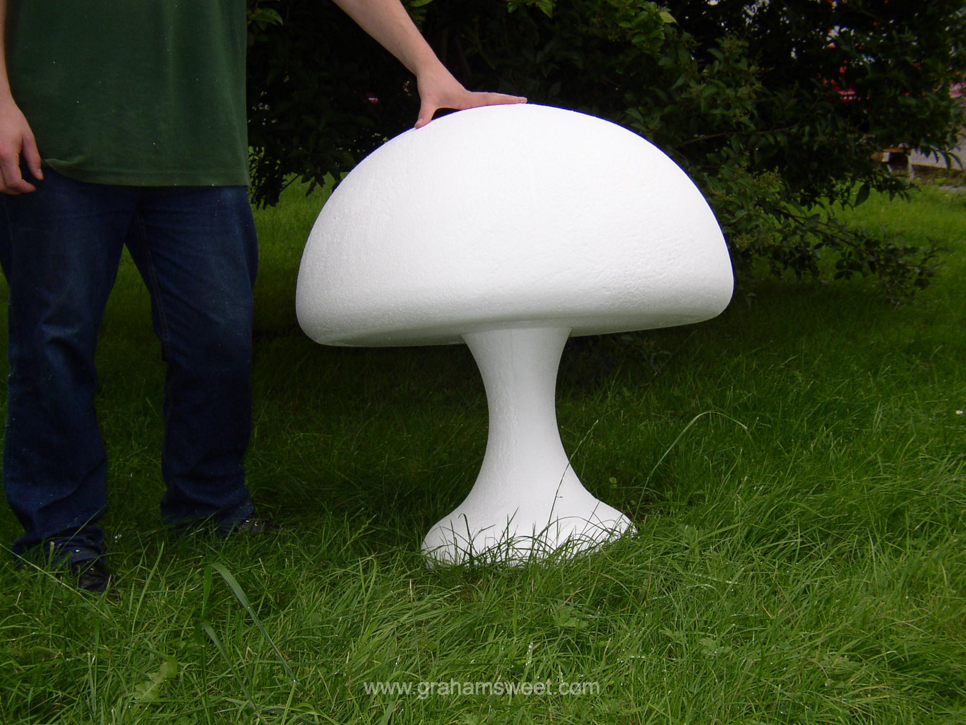 900mm tall x 700 mm diameter Polystyrene Mushroom