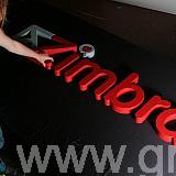 zimbra acrylic faced letters