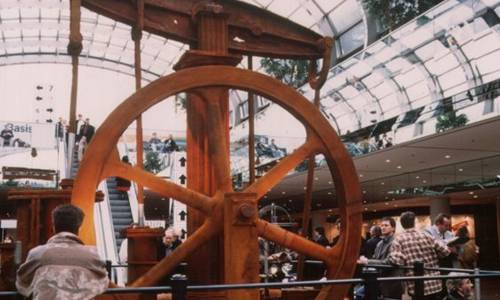 5 meter tall rustlite beam-engine on display at messe Dusseldorf 1996.