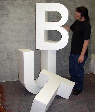 large polystyrene letters
