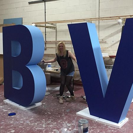 polystyrene letters - faced