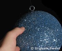 glittered balls
