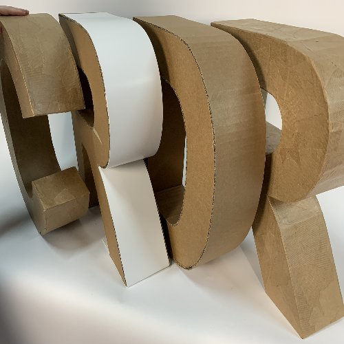 Free standing - 3d cardboard letters
