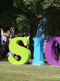 Colourful giant letters at the Royal Welsh Show
