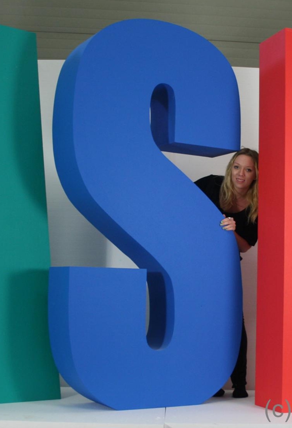 2100mm tall painted polystyrene letters