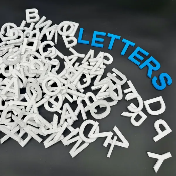 Assorted polystyrene craft letters and numbers