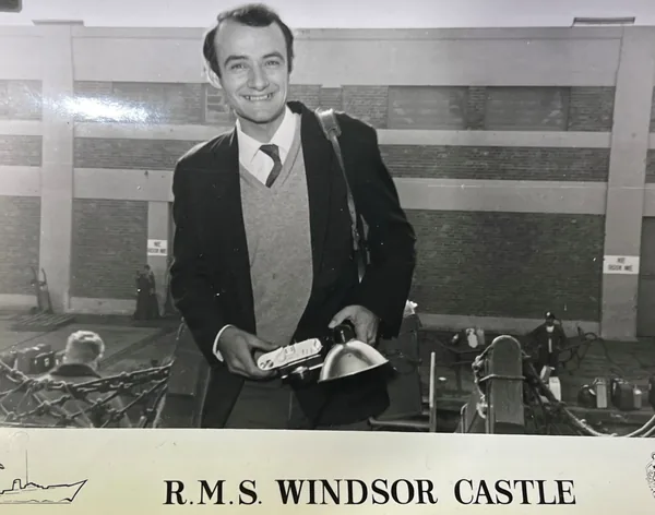 Graham Sweet working as a ship's photographer aboard RMS Windsor Castle
