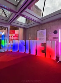 Illuminated letters at the National Motor Museum