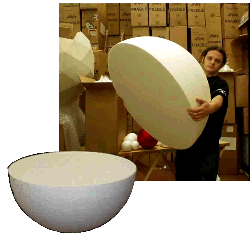 90 cm polystyrene hemispheres