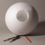 300 mm polystyrene sphere - hole through center
