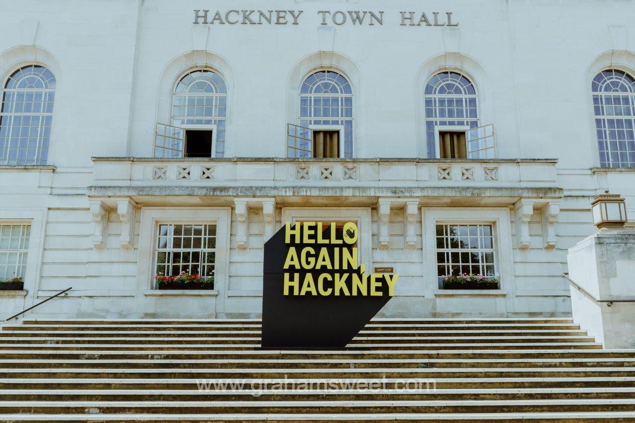 Giant polystyrene sign for hackney town council