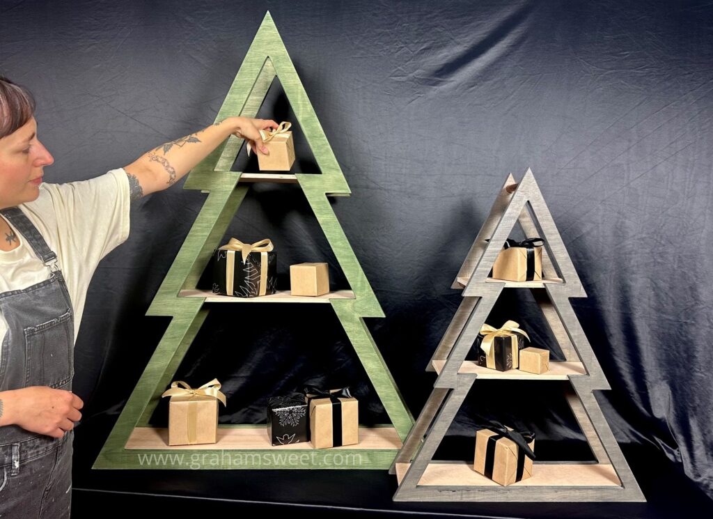 Make your display stand out with Wooden VM Display Shelves