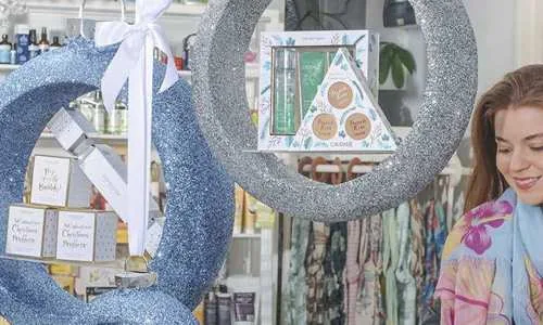 Large glitter Christmas display baubles