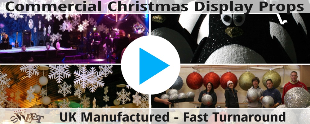 Polystyrene Snowflakes, Christmas Display, Shipped world wide, Manufactured in the UK