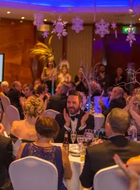 Snowflakes at a Hilton charity ball