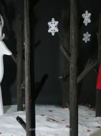 Christmas trees and reindeer event props