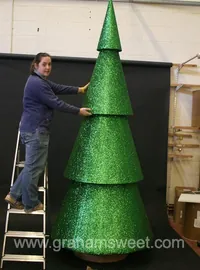 Giant polystyrene cone Christmas tree
