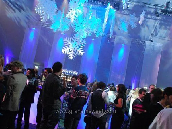 Large snowflakes at Foster + Partners in London