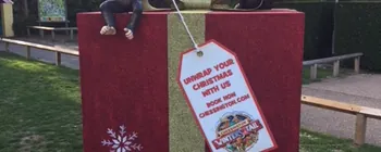 Giant Christmas present at Chessington