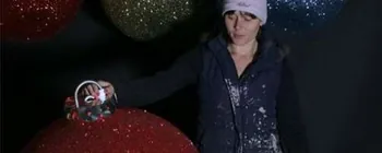 Large glitter Christmas baubles