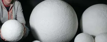 Large snowballs and artificial display snow