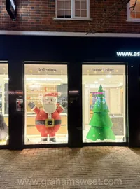 Father Christmas display at Ashford Kitchens and Interiors