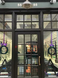 Christmas window at Cutler and Gross in Spitalfields