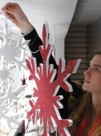 Snowflake display at Joseph Welch Jewellers