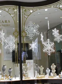 Christmas window at Michael Jones Jewellers