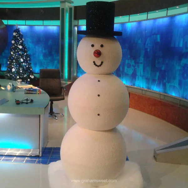 Christmas props on the 8 Out of 10 Cats Does Countdown Christmas special