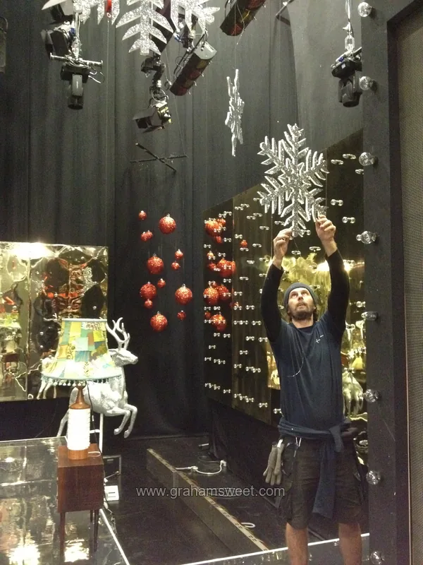 Lightweight Christmas props in the studio