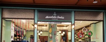 Honolulu Cookie Company store in Hawaii with bauble display shelves