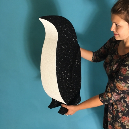 stylised polystyrene penguin