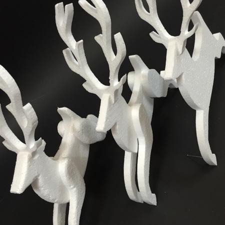 3d flying polystyrene reindeer